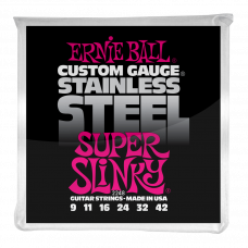 Super Slinky Stainless Steel Wound Electric Guitar Strings - 9-42 Gauge